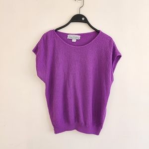 Vintage Kate Collins sweater vest shirt sleeve pinup rockabilly 60s 70s